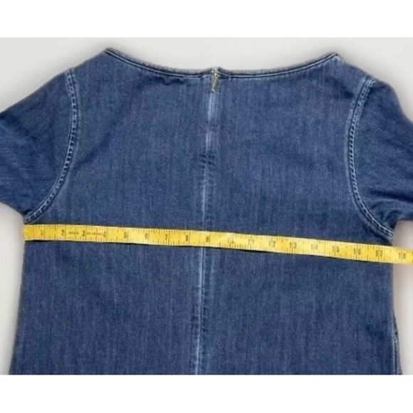 Lauren RALPH LAUREN‎ Blue Jean Dress Denim Bell Sleeve Shift Dress Sz 4 - Picture 7 of 10